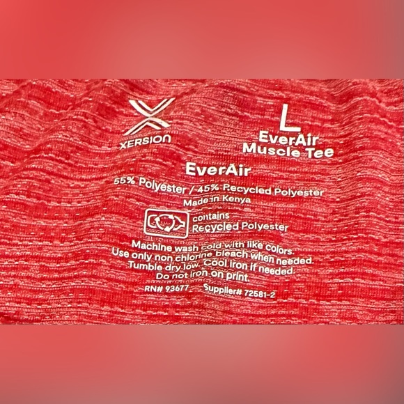 Xersion EverAir Muscle Tank Top Sleeveless Size L Red Shirt - Picture 5 of 10